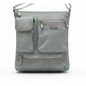 Baggallini Crossbody Messenger Bag Sling Purse Travel Organizer Green w/ Pockets